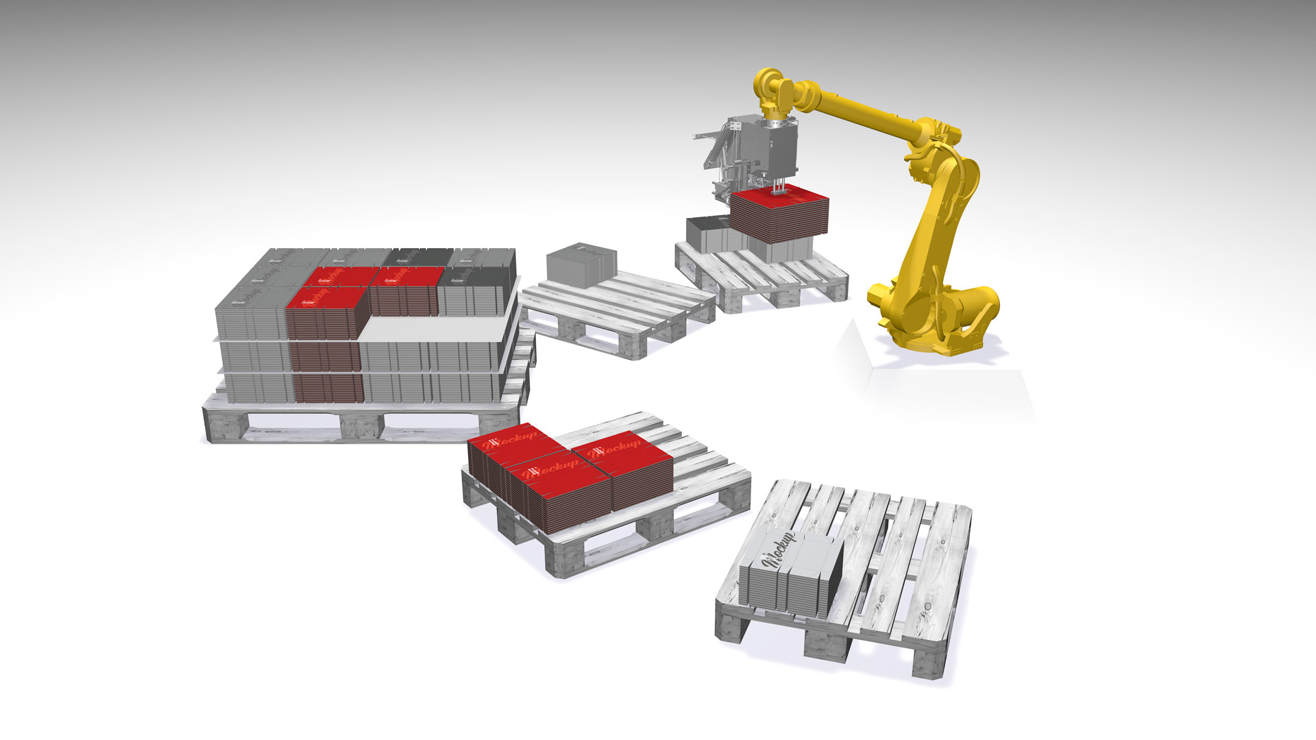 Automated sorting robot in action